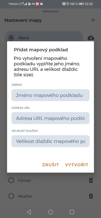 Schermata dell'app HUNTERRA