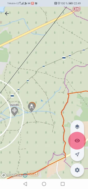 Schermata dell'app HUNTERRA