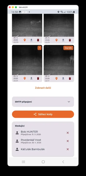 Schermata dell'app HUNTERRA