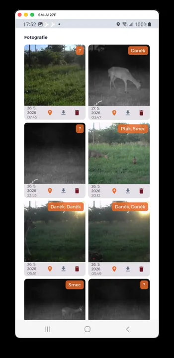 Schermata dell'app HUNTERRA